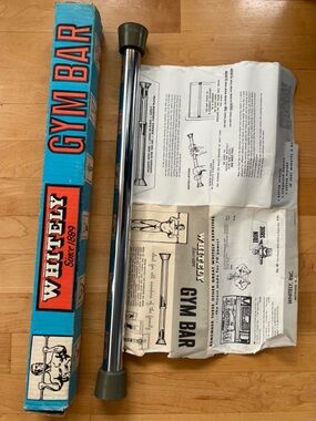 🏋️Vintage Whitely Gym Bar 21" Home Fitness Mid-Century Original Box Instructions
